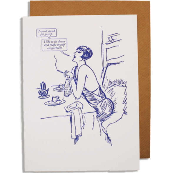 Archivist Gallery Greetings Card I Don't Stand For Gossip QP296 front