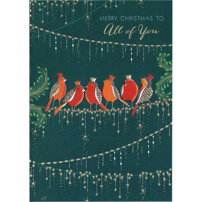 Art File Birds Card Merry Christmas To All Of You SARX38 main