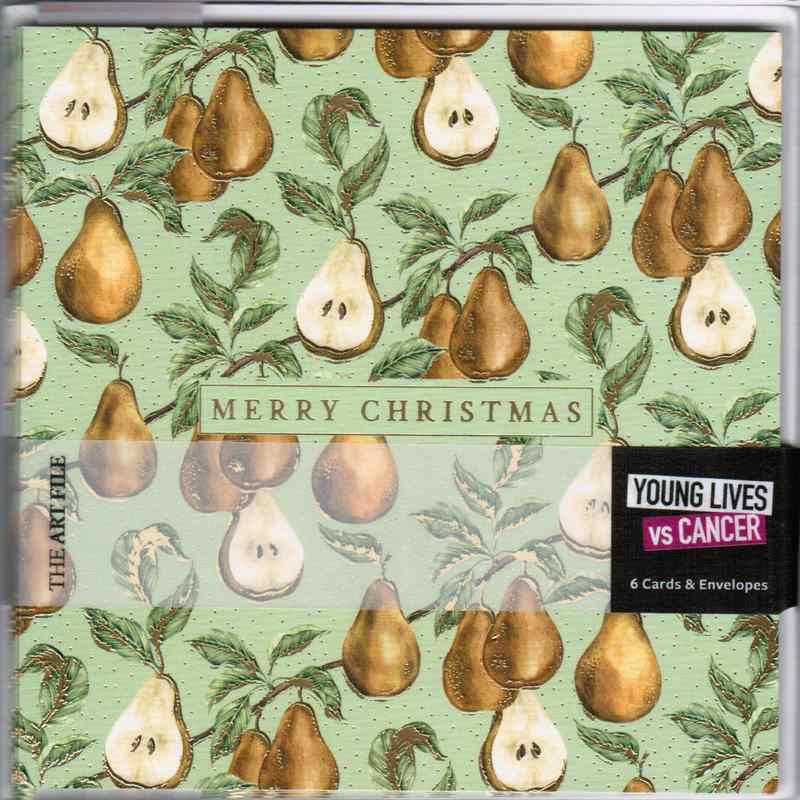 Art File Charity Christmas Cards 6 Pack Merry Christmas Pears XP369 pack