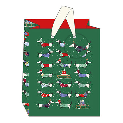 Christmas Gift Bag Frank The Sausage Dog Medium GBX215 main