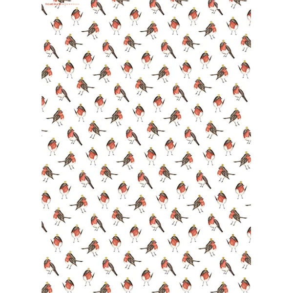 ArtFile Christmas Gift Wrapping Paper Crowned Robin GWX47 main