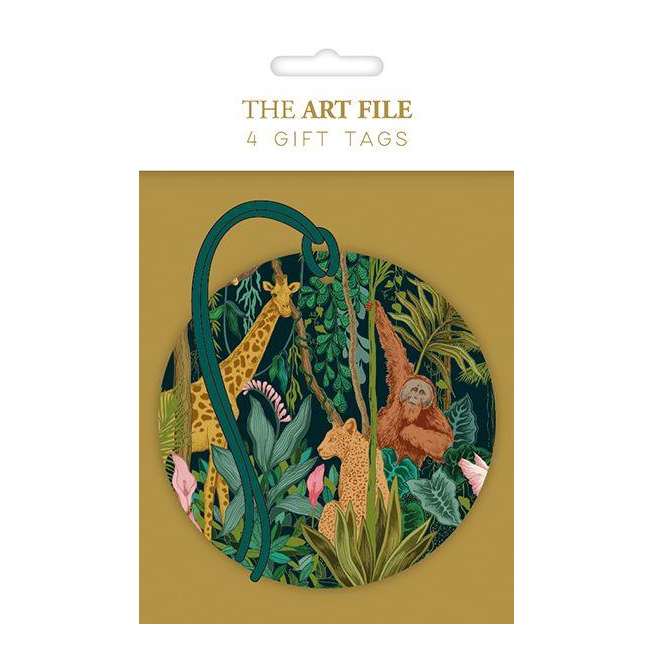 Art File Gift Tag Pack of 4 Safari