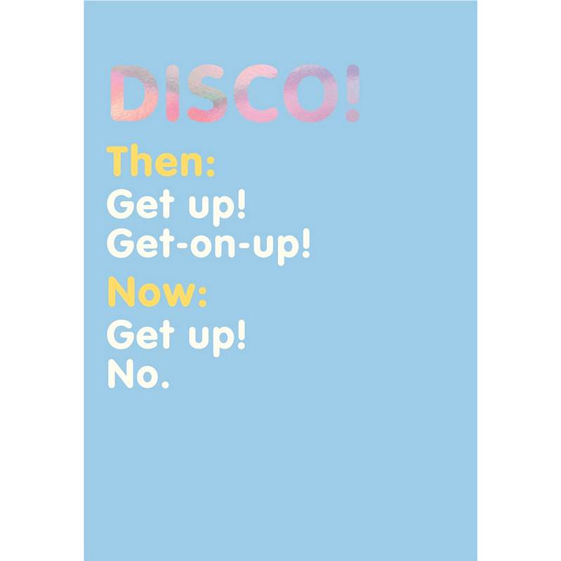Art File Greetings Card Disco Then & Now SN34