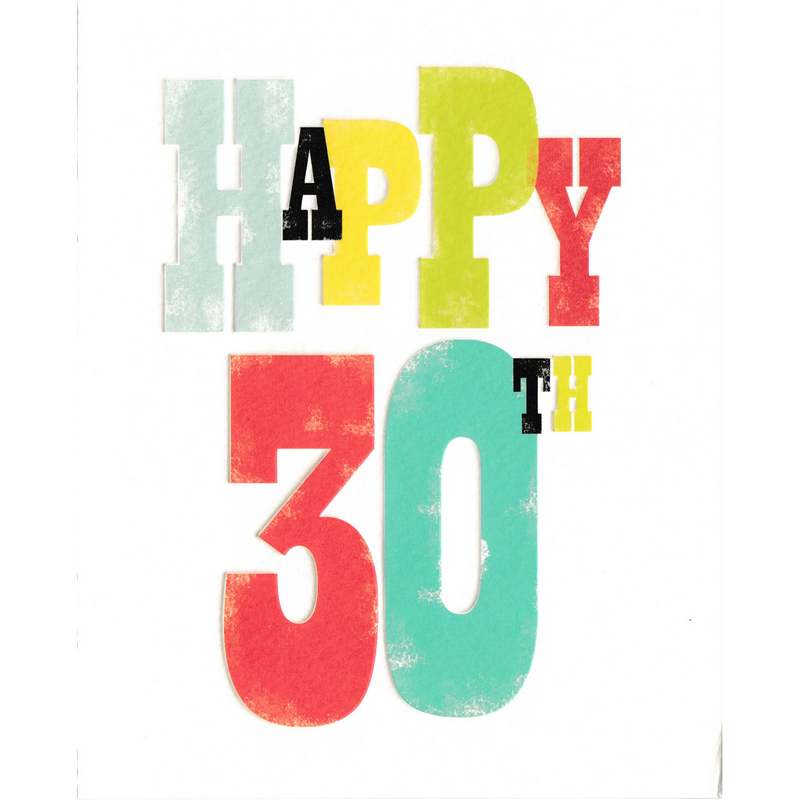 Happy 30th Birthday Card