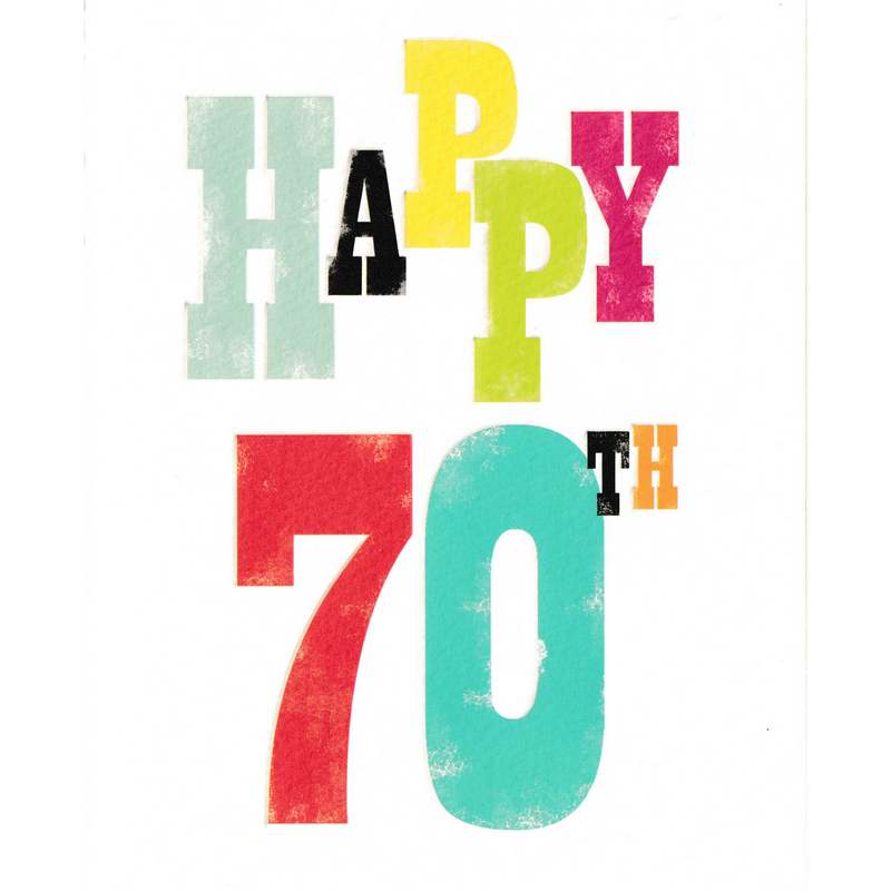 Art File Greetings Card Happy 70th Birthday IP48