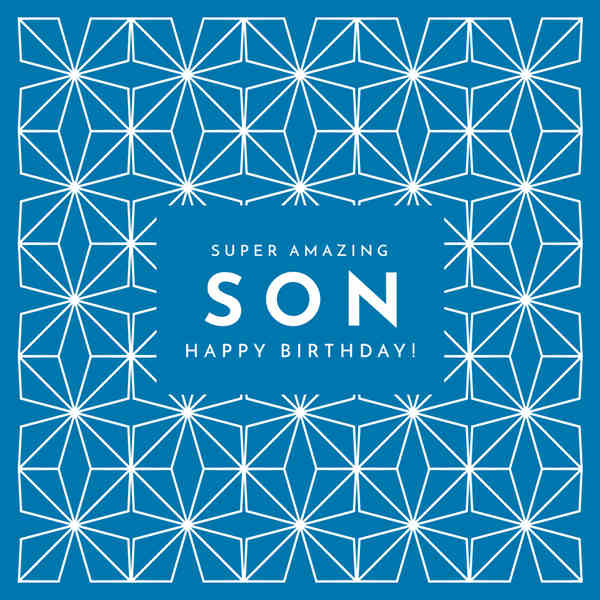 Art File Greetings Card Happy Birthday Super Amazing Son AFR79