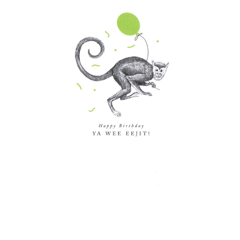 Art File Greetings Card Happy Birthday Ya Wee Eejit SCT01A front