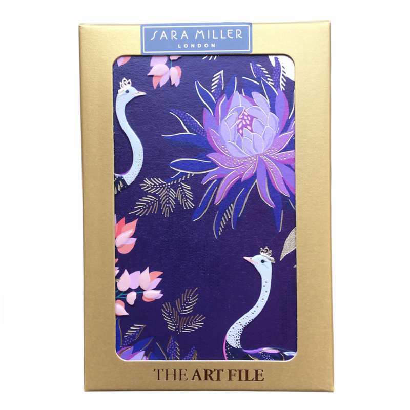 Art File Purple Ostrich Notecards Box of 10 front