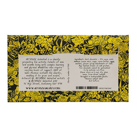 ArtHouse Bee Free Dark Chocolate with Honeycomb Bar back