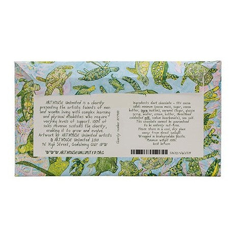 ArtHouse Unlimited Turtles Dark Chocolate with Caramel and Sea Salt back