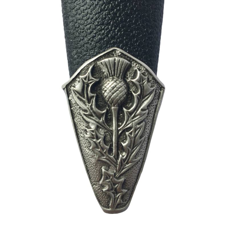 Sgian Dubh Thistle Plain Top Antique SD-AT-ANT tip detail