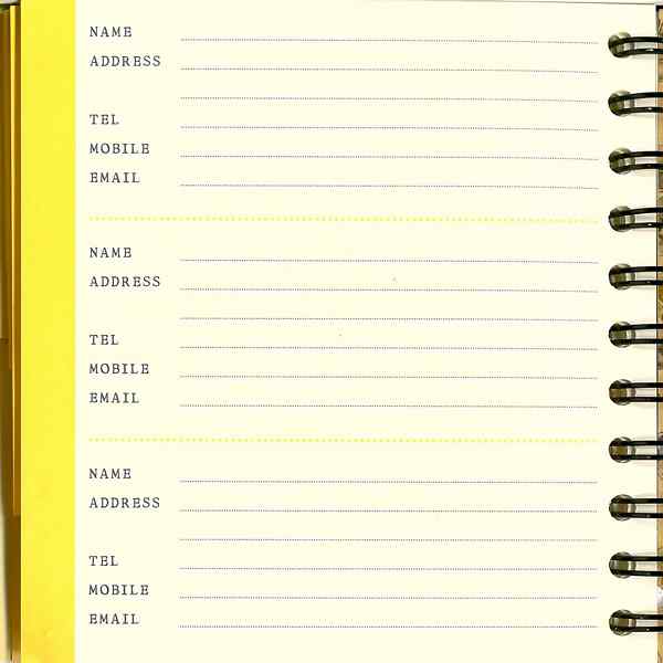 Art File Addresses & Bee-Days Book inside - addresses