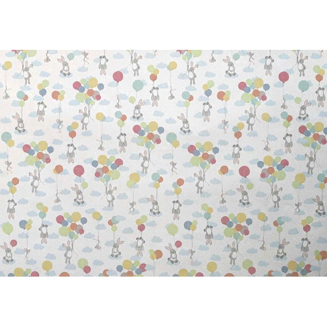 ArteBene Gift Wrap Sheet Rabbit with Balloons 181207 main
