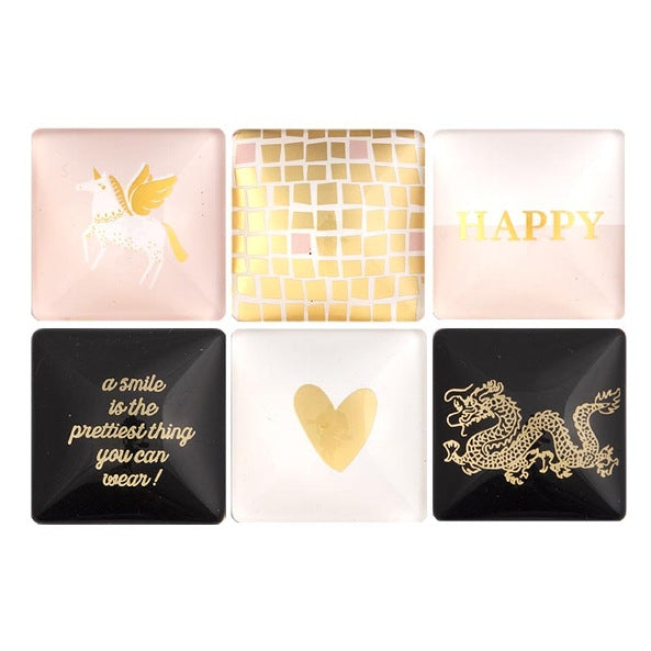 Artebene Magnet Square Assorted Golden Designs 151945 selection
