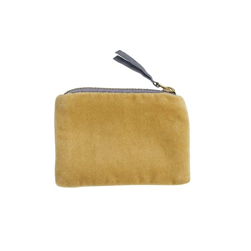 Artebene Velvet Zip Purse Yellow Gold Sun 241033 back