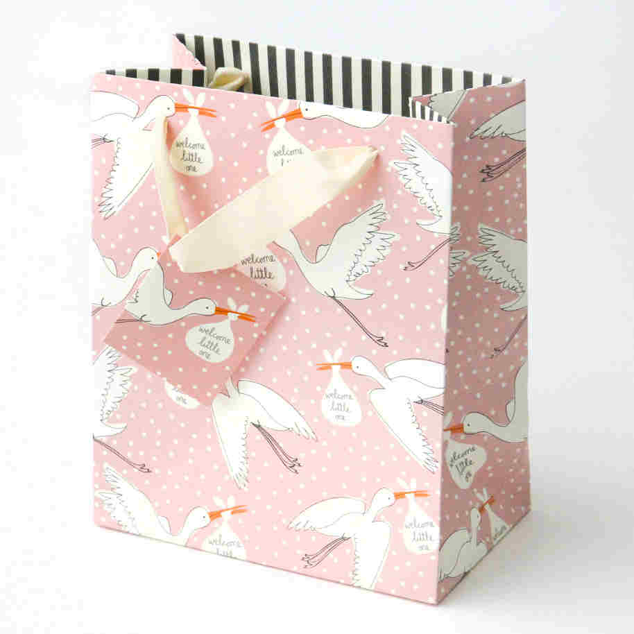 Baby Gift Bag Medium Pink