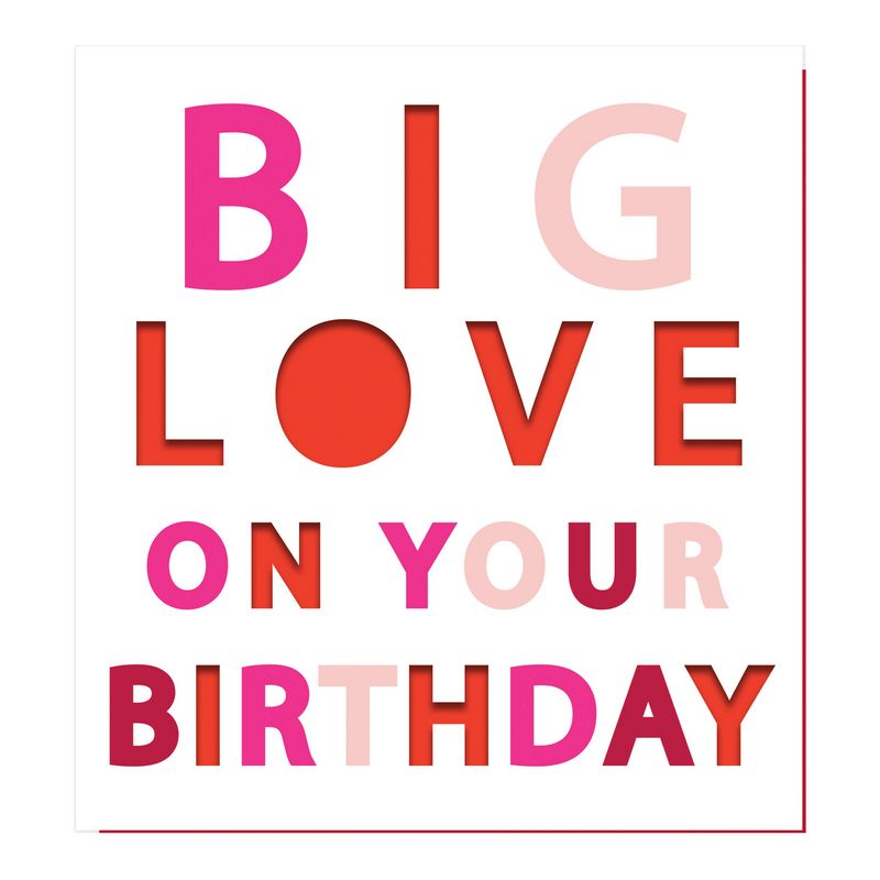 Big Love On Your Birthday card PUN005