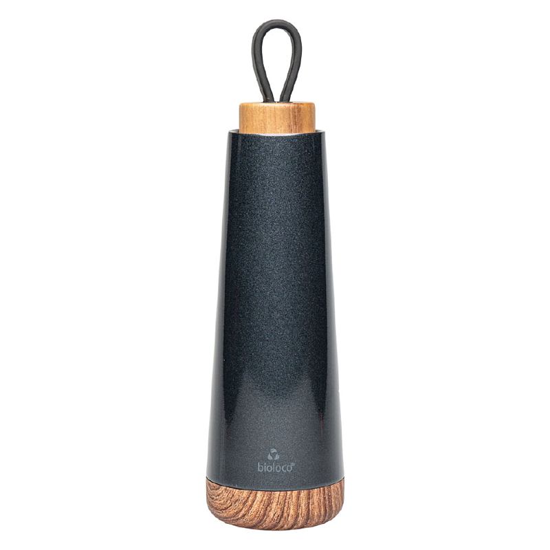 Bioloco Loop Thermal Water Bottle Black BEL106 front