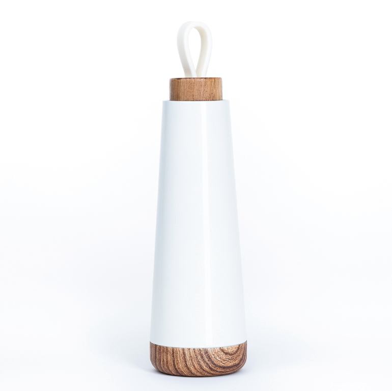 Bioloco Loop Thermal Water Bottle White BEL100 front