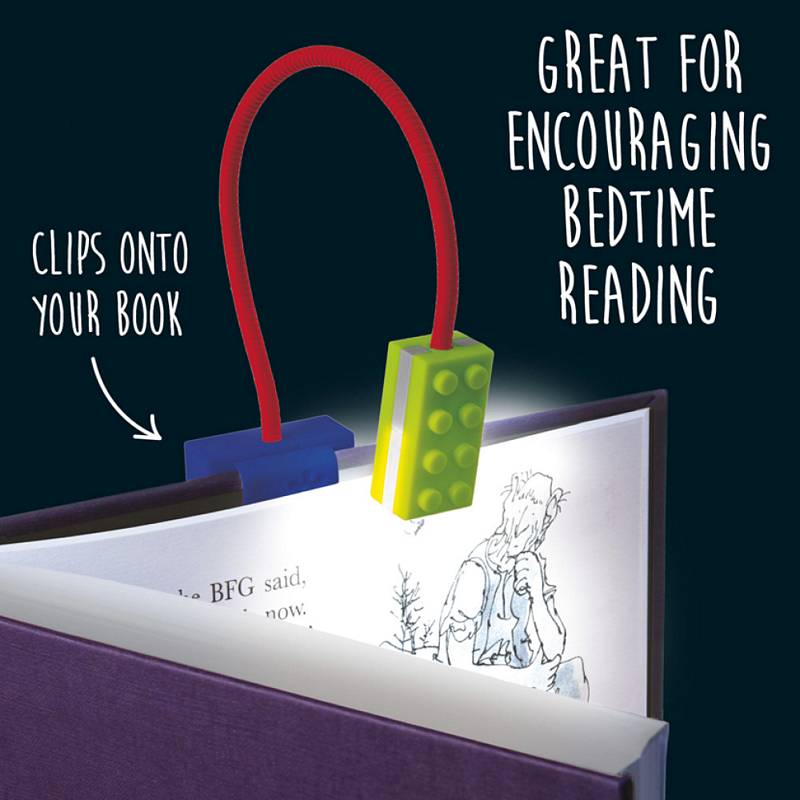 Blocky Book Light Blue & Green in use