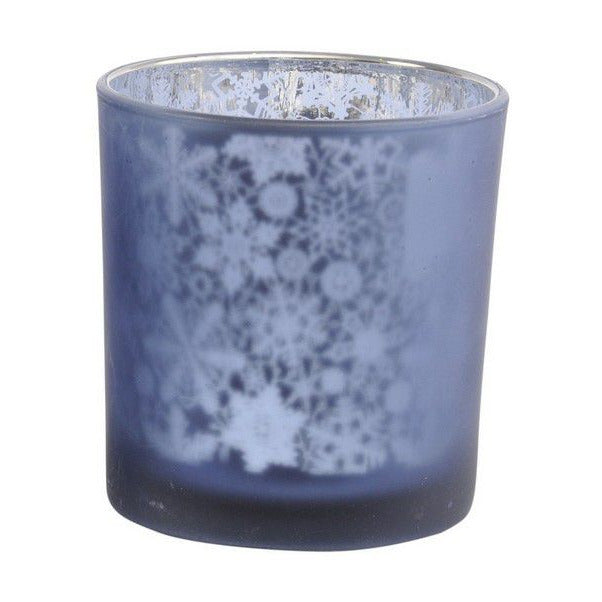 Blue and Silver Small Votive Snowflakes