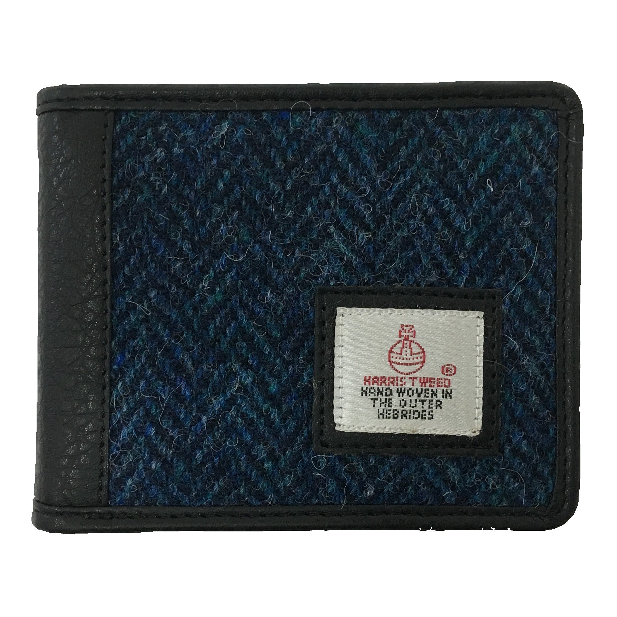 Bifold Wallet Blue Harris Tweed