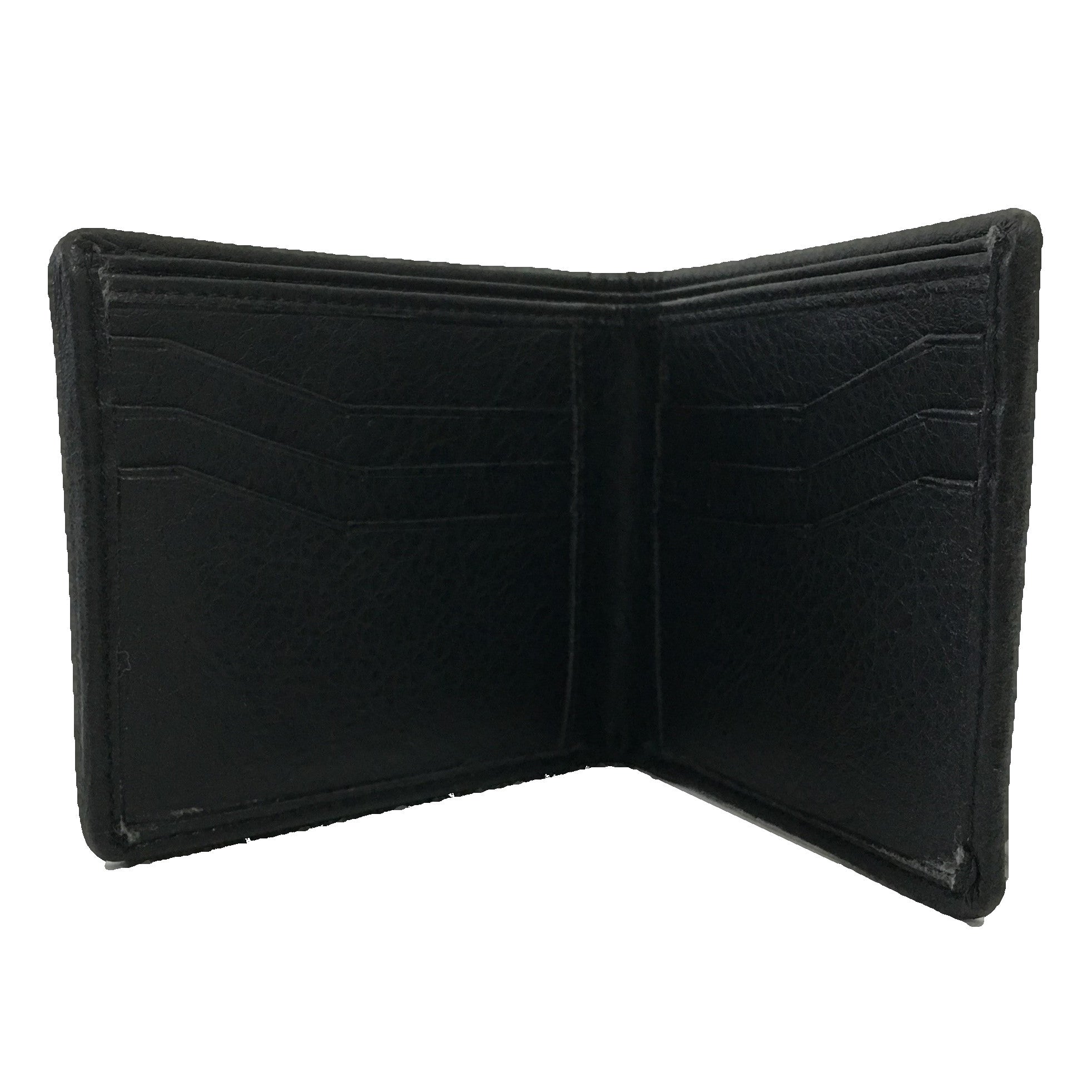 Bifold Wallet Blue Harris Tweed open