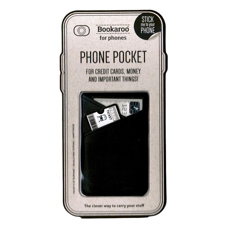 Bookaroo Phone Pocket Black front