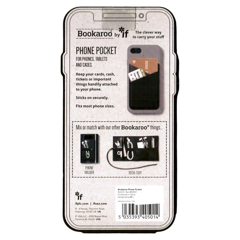 Bookaroo Phone Pocket Black back