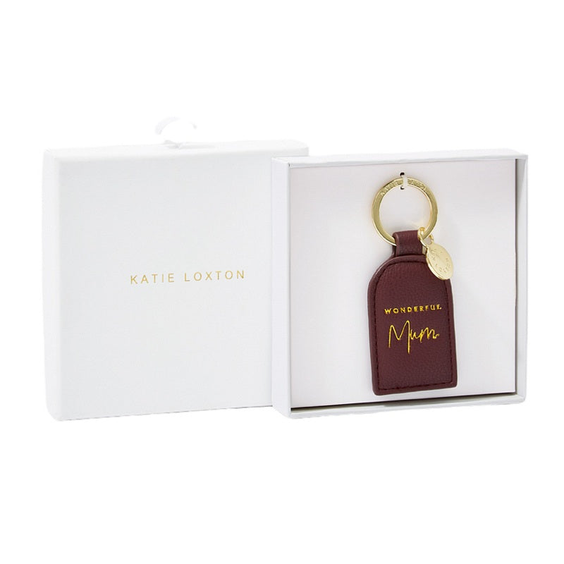 Boxed Plum Keyring Wonderful Mum KLB2356 in box