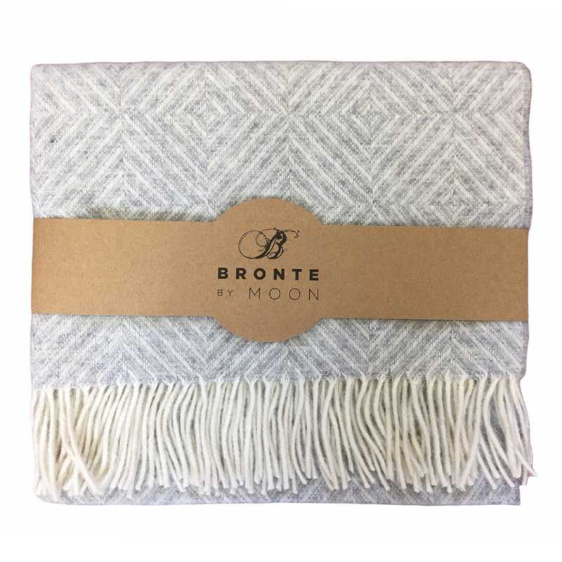 Bronte By Moon Diamond Baby Blanket Grey folded