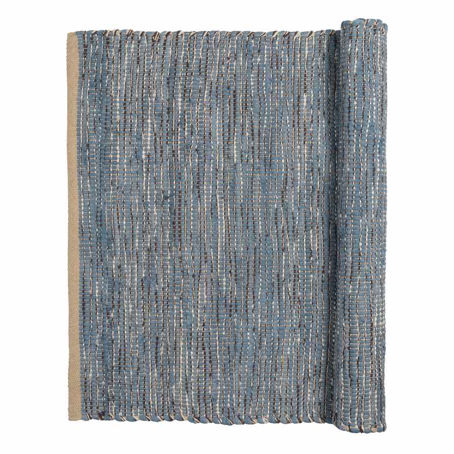 Broste Copenhagen Magda Cotton Rug Blue 70070295