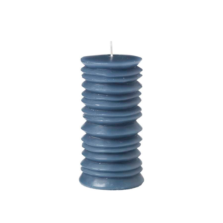 Broste Copenhagen Pillar Candle Nordic Blue 14 cm