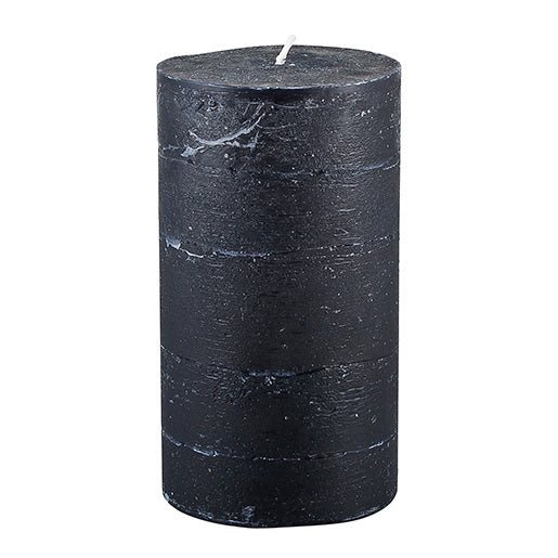 Broste Copenhagen Rustic Pillar Candle Simply Black 45965969 front