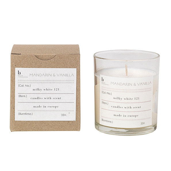 Broste Copenhagen Scented Candle Soy Wax in Glass Mandarin & Vanilla