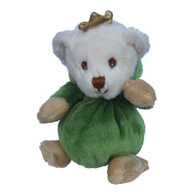 Bukowski Soft Toys Ziggy Bear Frog Prince Charles hood down