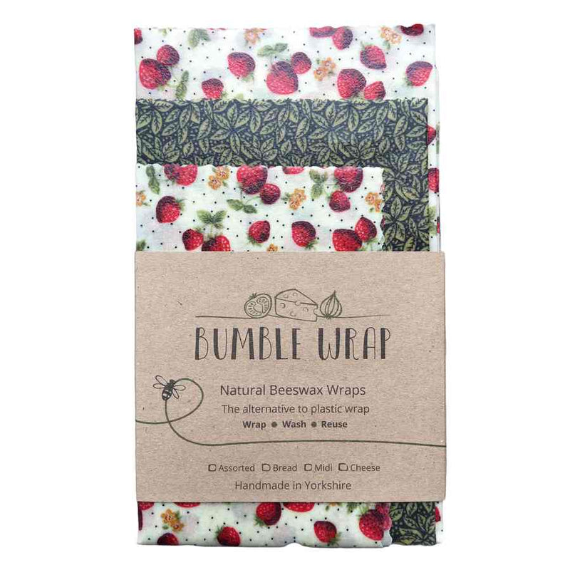 Bumble Wrap Natural Beeswax Wraps Strawberries