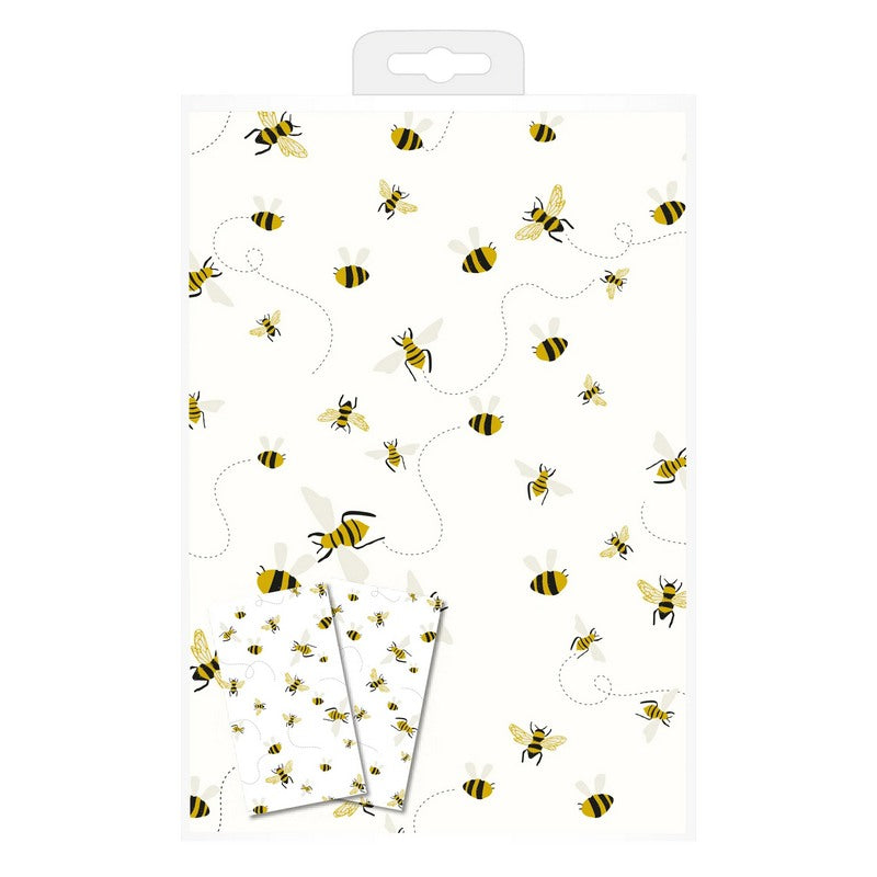 Caroline Gardner Bee Gift Wrap Paper and Tags Pack of 2 WGW499 main