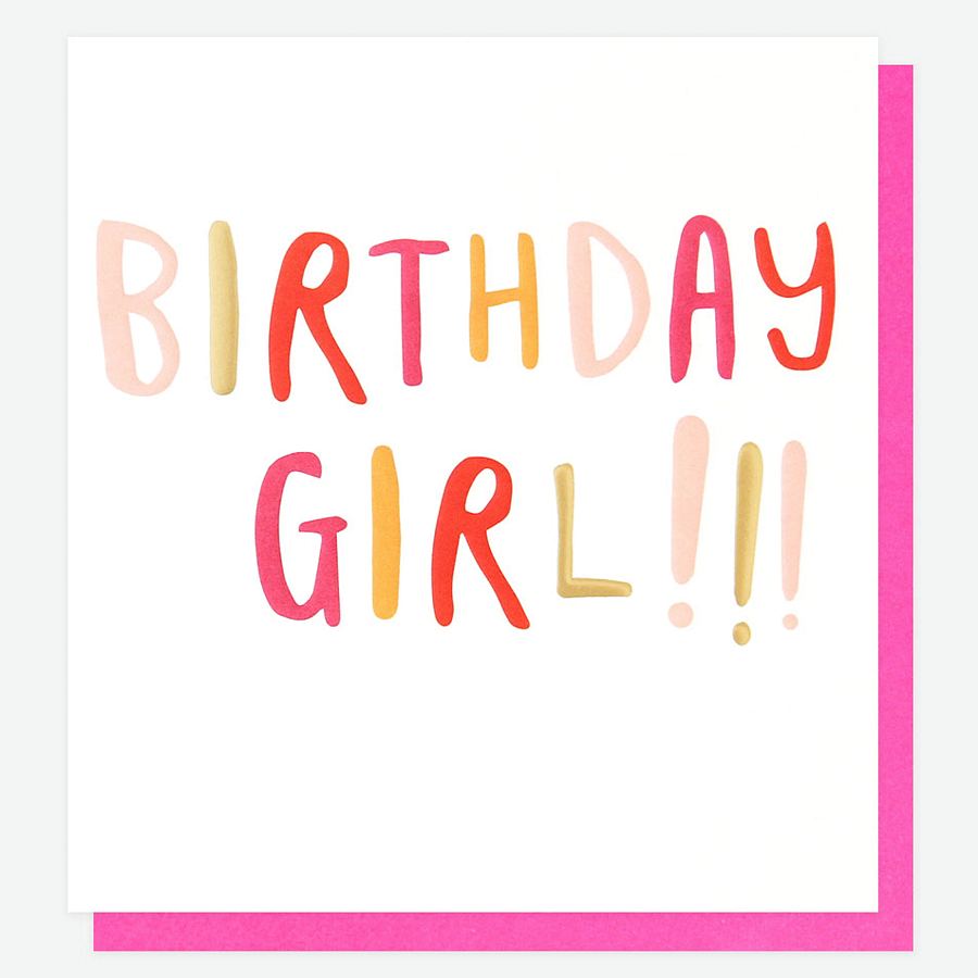 Caroline Gardner Birthday Girl card WRD012