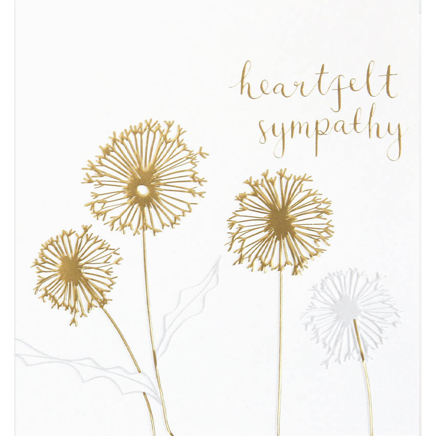 Caroline Gardner Dandelion Heartfelt Sympathy Card SYM005