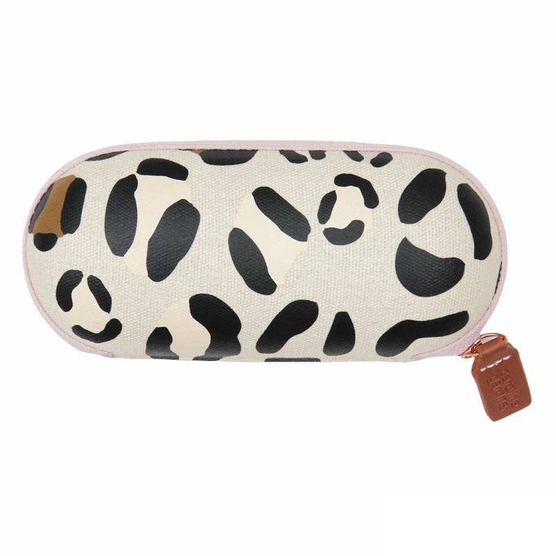Caroline Gardner Glasses Case Pink Leopard Print GCS113 front