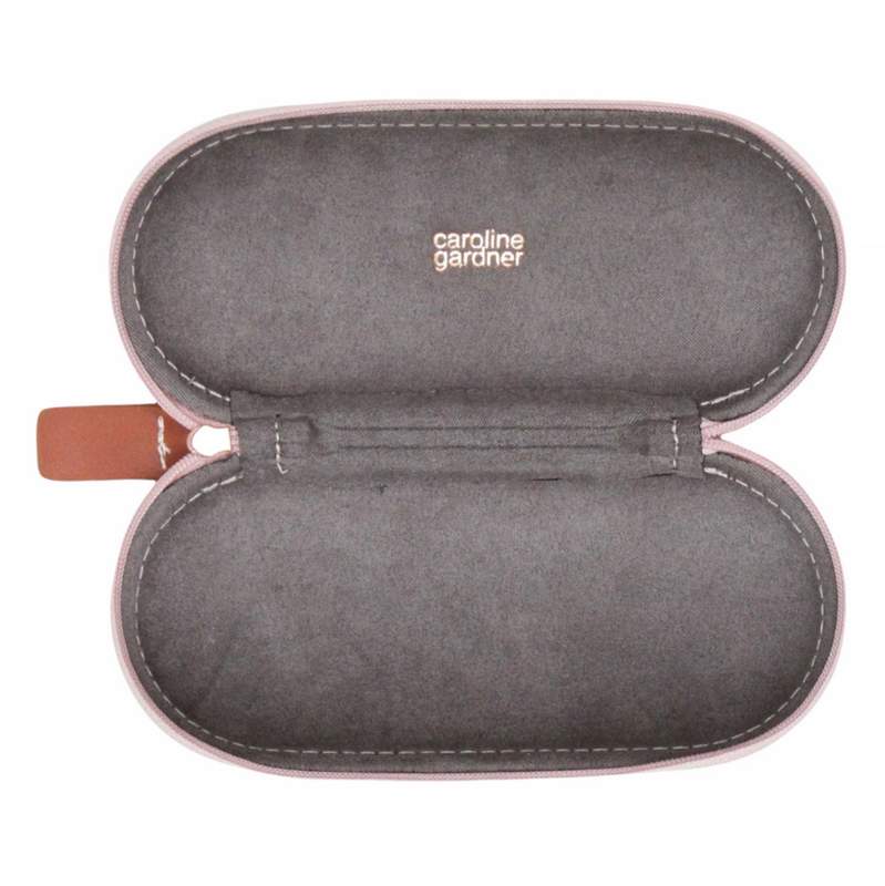 Caroline Gardner Glasses Case Pink Leopard Print GCS113 open