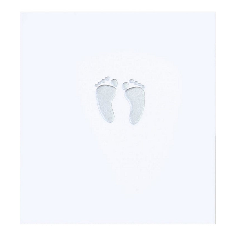 Caroline Gardner Greetings Card Baby Feet Silver NT119 front