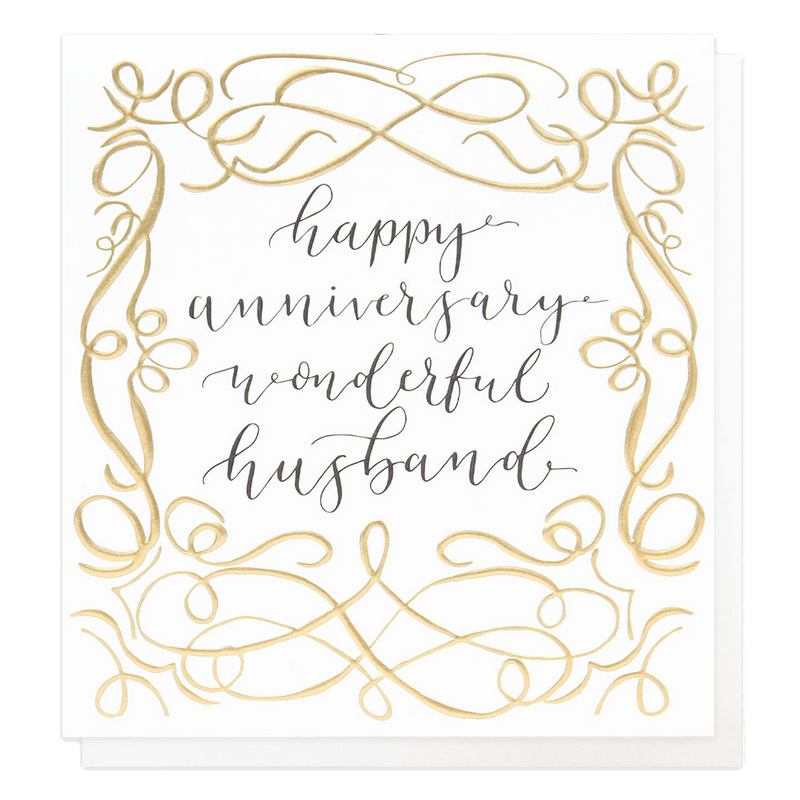 Caroline Gardner Happy Anniversary Wonderful Husband REF008 front