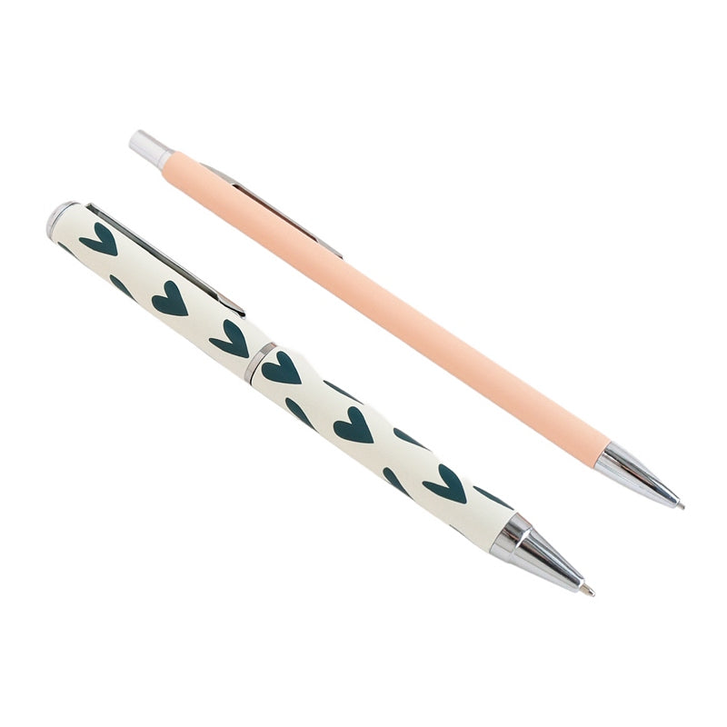 Caroline Gardner Hearts Pen & Pink Pencil Box Set PPN100 open