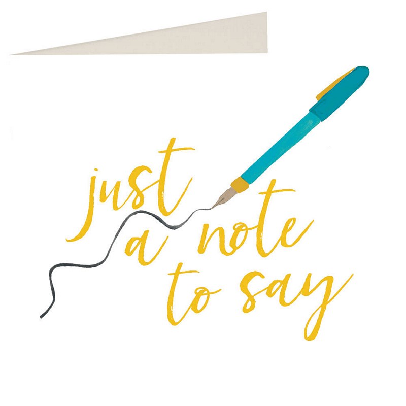 Caroline Gardner Just A Note To Say card QUI007 front