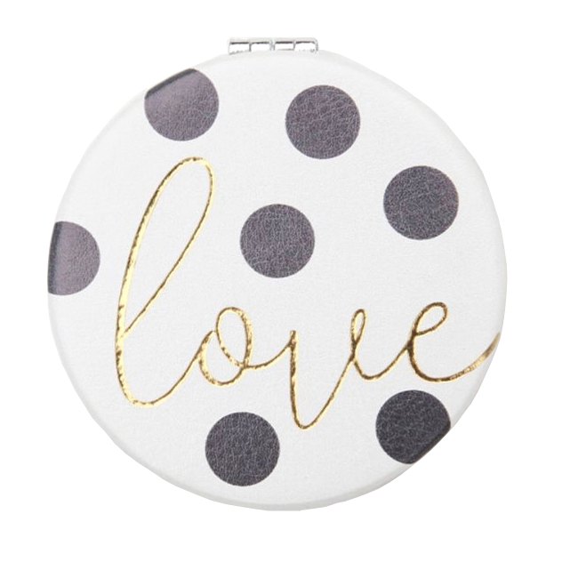 Caroline Gardner Love Scattered Spot Pocket Mirror front