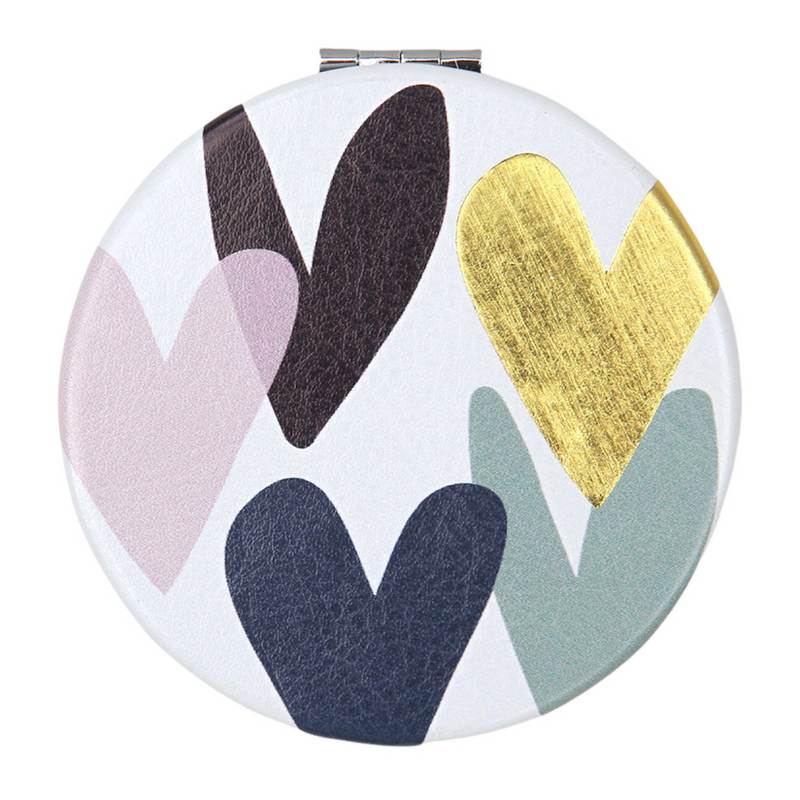 Caroline Gardner Pocket Mirror Falling Hearts PKM127 front