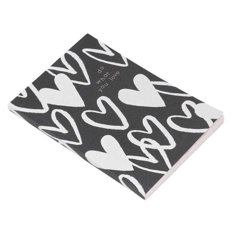 Caroline Gardner Reflection Journal Charcoal Hearts NBJ103 side