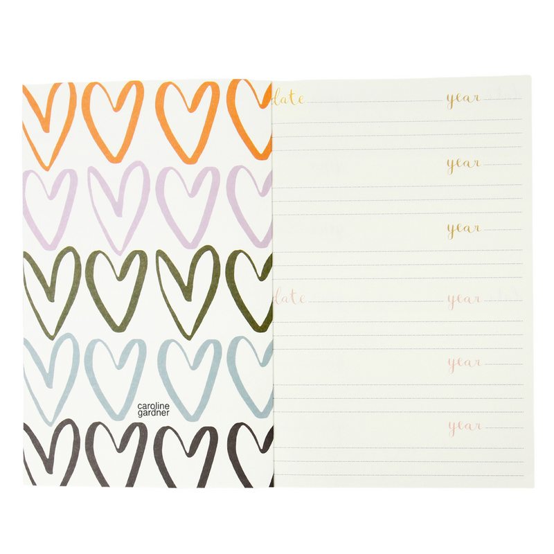 Caroline Gardner Scattered Hearts Reflections and Thoughts Journal NBJ101 open